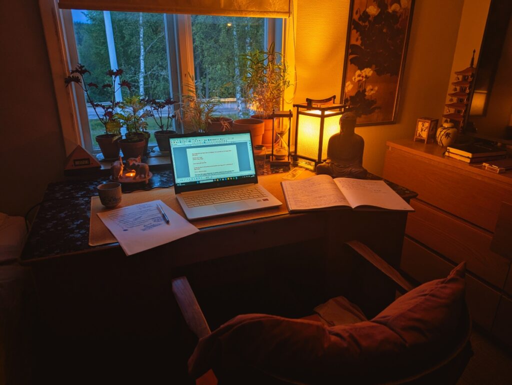 Cozy writing