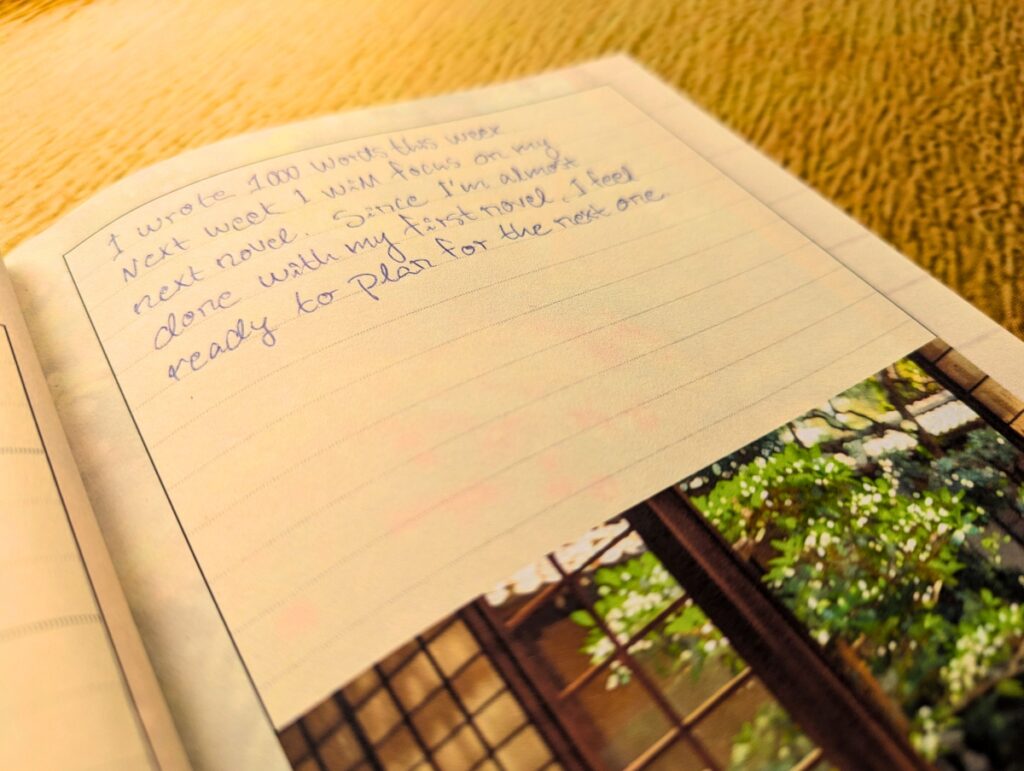 Writing planner writing